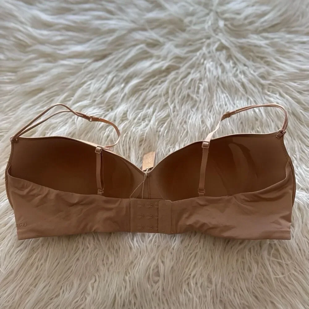 Skims Wireless Form Micro Strap Plunge Bra Clay Size 38DDDD - Picture 4 of 6